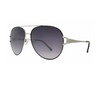 Classıc Metal Avıator Decoratıve Temple Sunglasses - goldengateeyewear